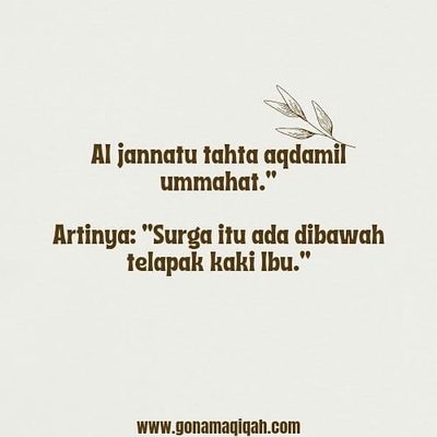 Surga di Telapak Kaki Ibu