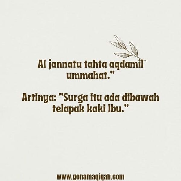 Surga di Telapak Kaki Ibu