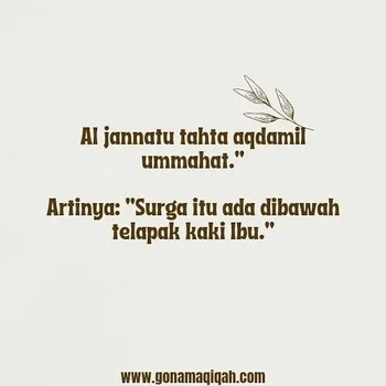 Surga di Telapak Kaki Ibu