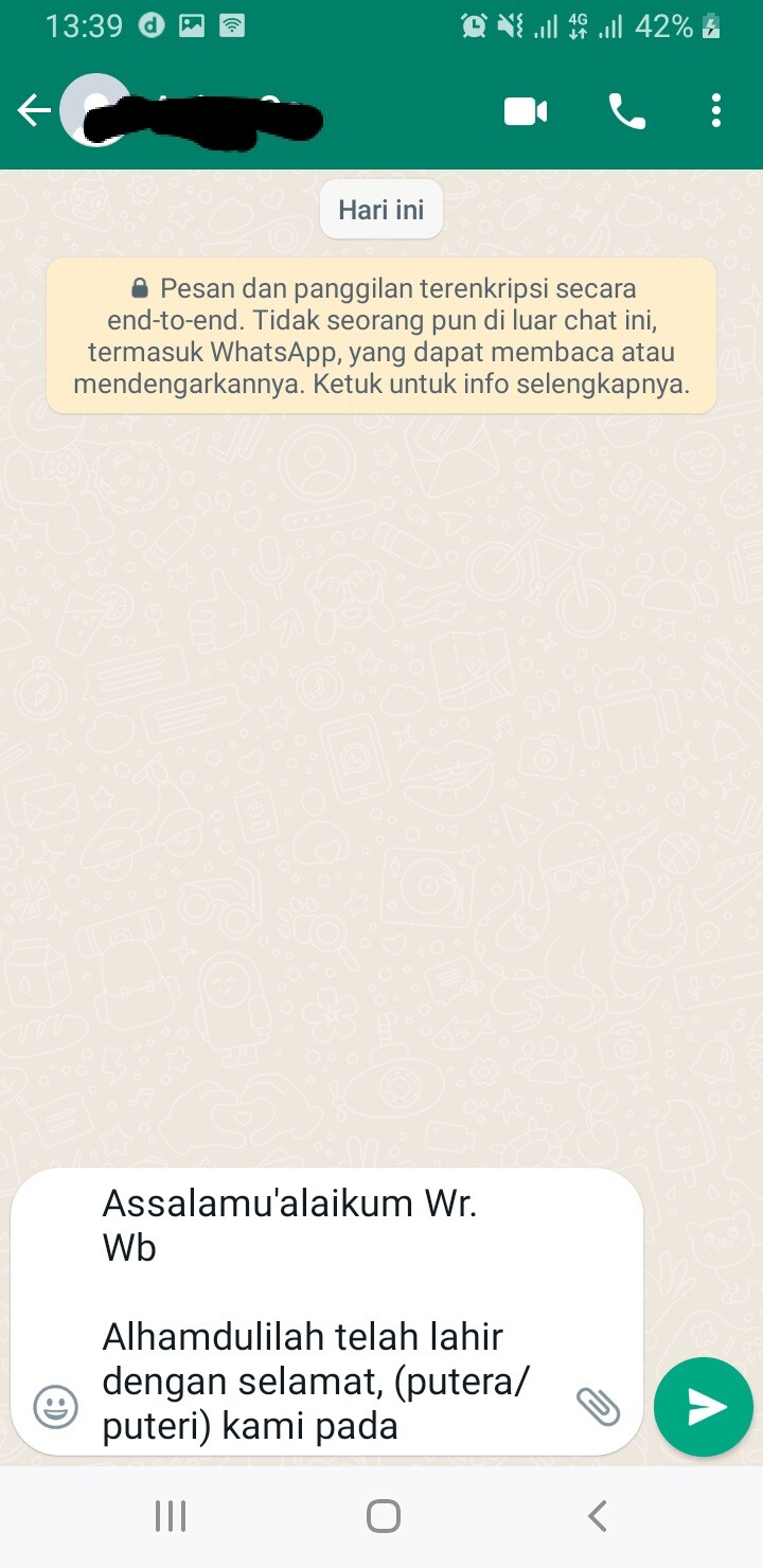 Contoh Undangan Aqiqah Whatsapp